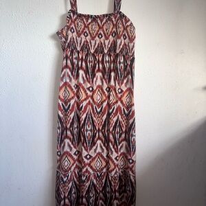 Style & Co. Red and Black Patterned Maxi Dress